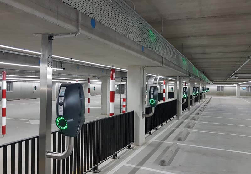 EVBox BusinessLine charging stations in Unilever's carpark